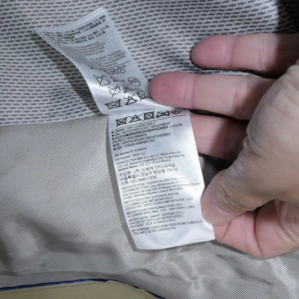 Banana Republic 44R Tailored Fit Tan Color Lined 2 Button Front Pockets Cotton